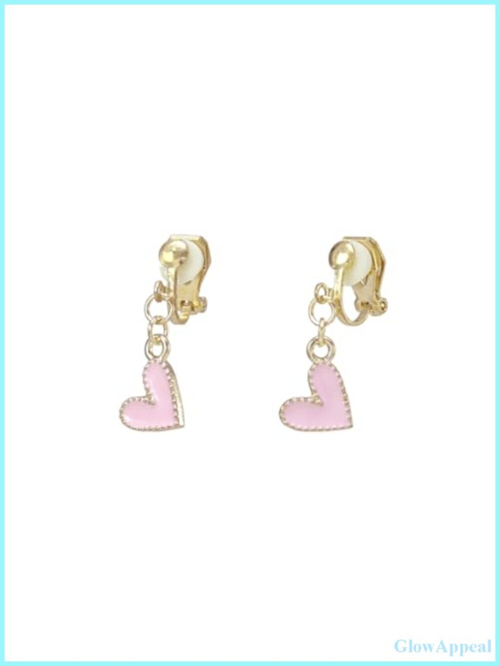 Heart Clip On Dangle Drop Earrings Tiny Women's Jewelry Gifts